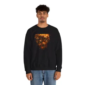 Fiery Skulls Unisex Heavy Blend™ Crewneck Sweatshirt