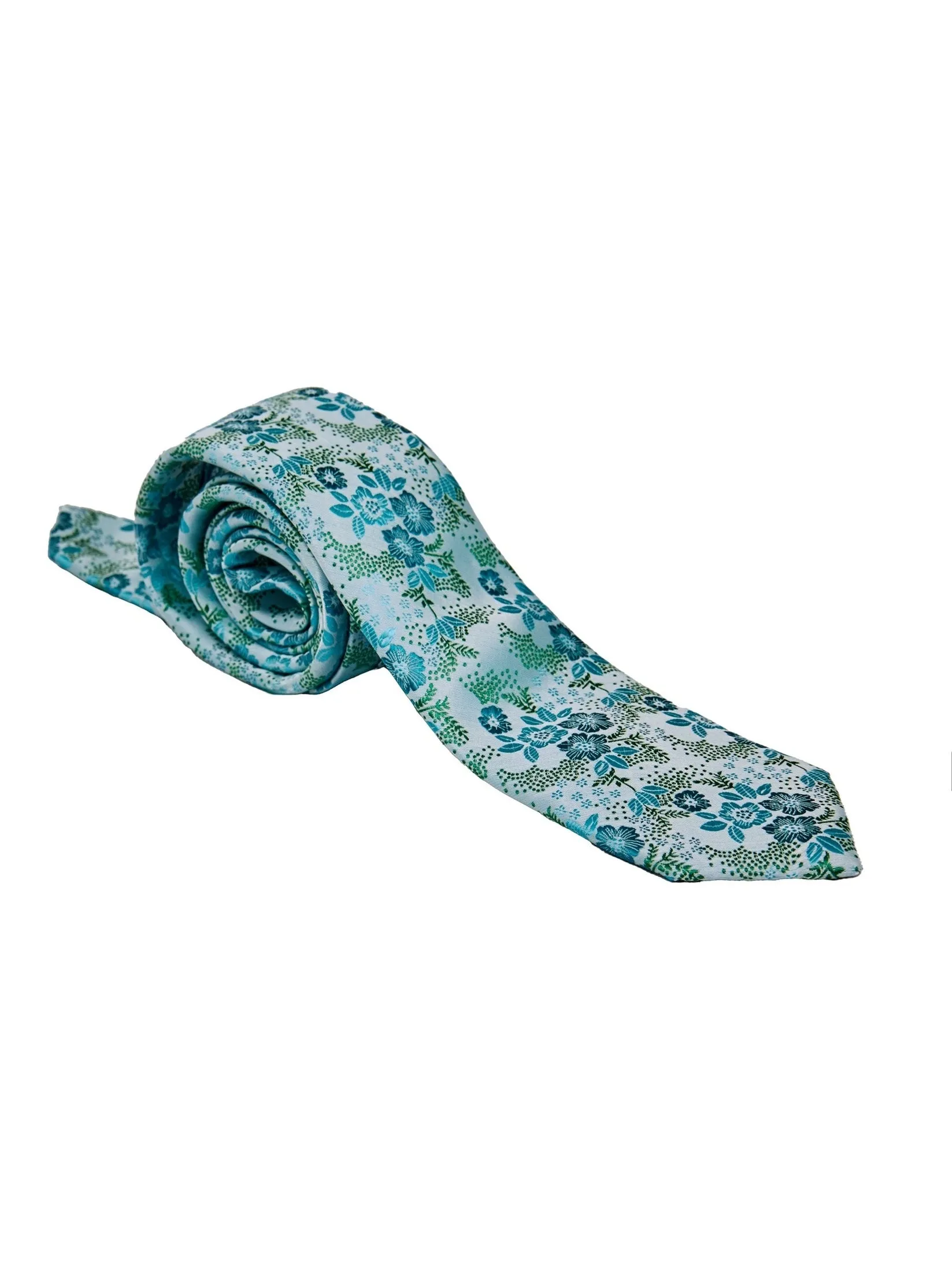 FROZEN BLUE FLORAL PRINT NECK TIE SET