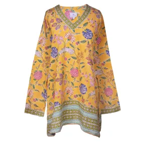 Golden Beauty Floral Cotton Tunic Exchange or Store Credit