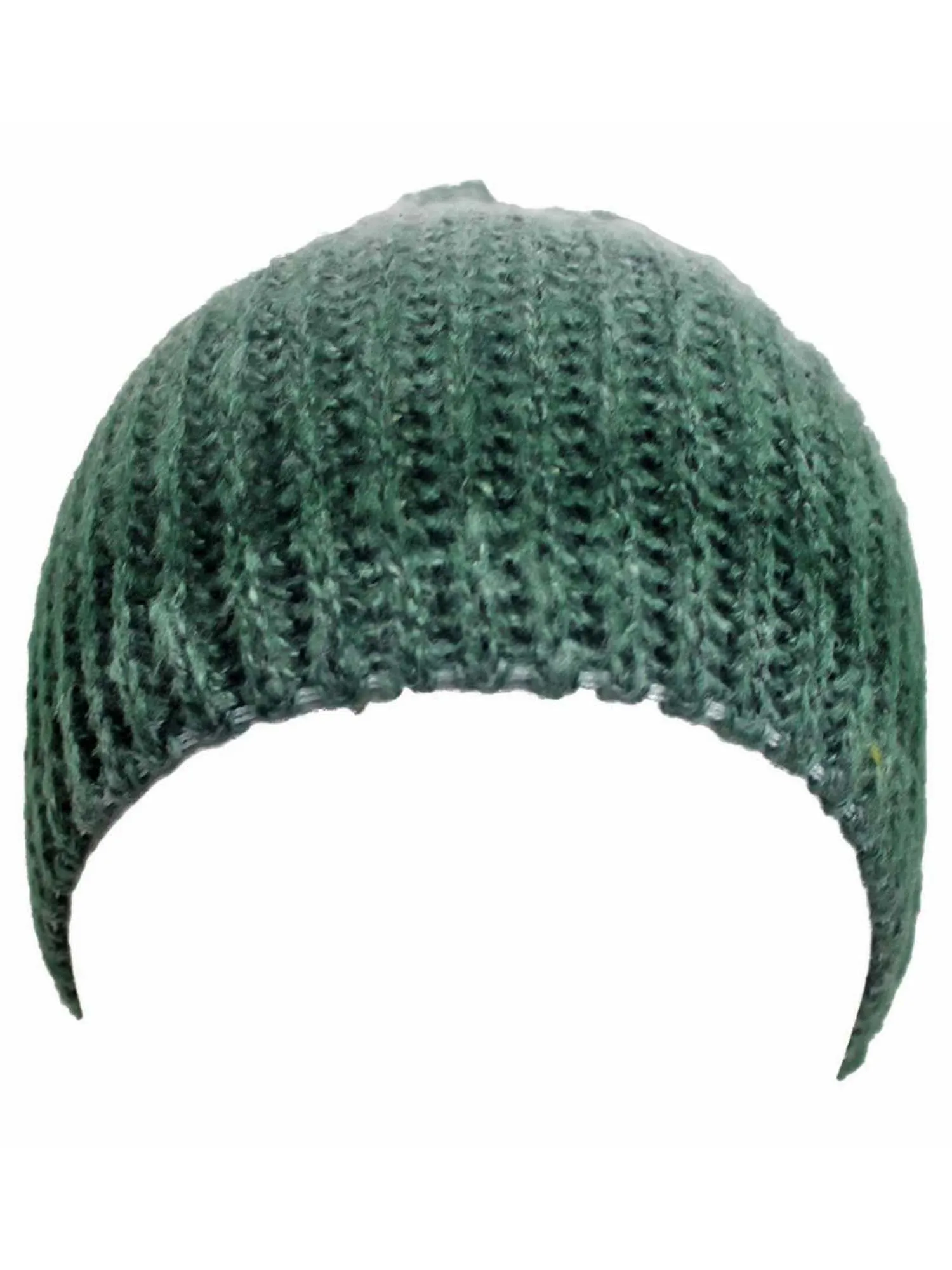 Green Ombre Dip Dyed Gradient Knit Slouchy Beanie Hat