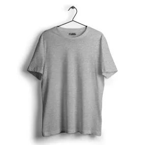 Grey Melange Plain T-shirt