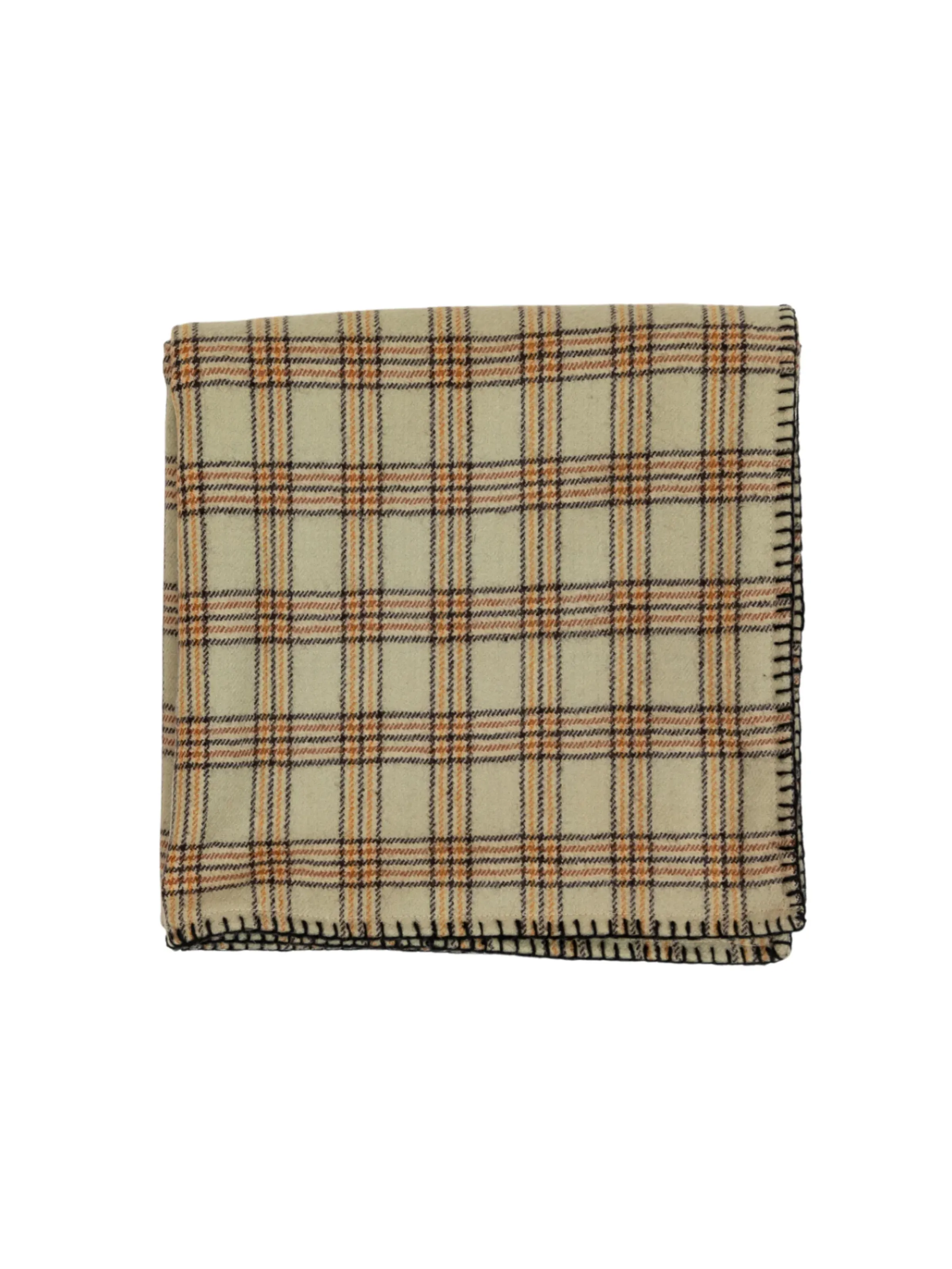 Highlands Mint Plaid Wool Throw