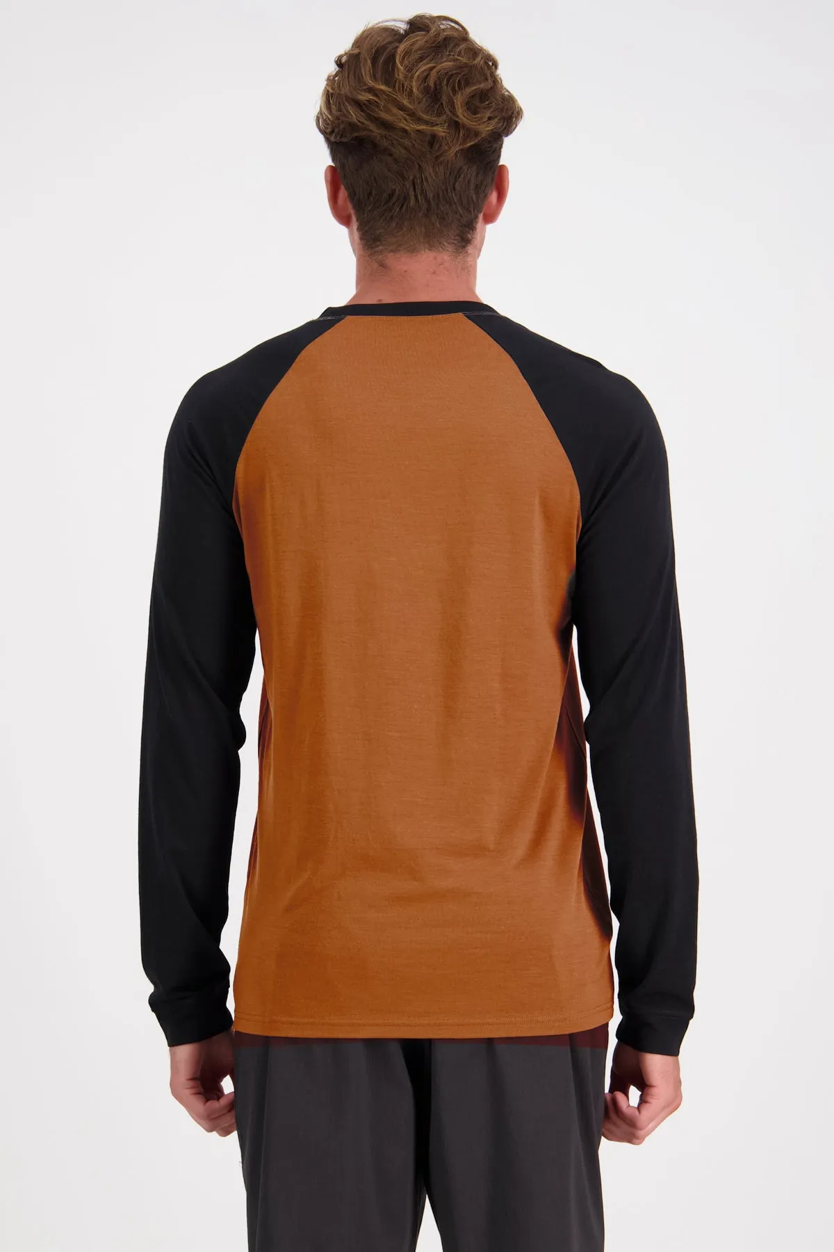 Icon Merino Raglan Long Sleeve Sleeve - Black / Copper