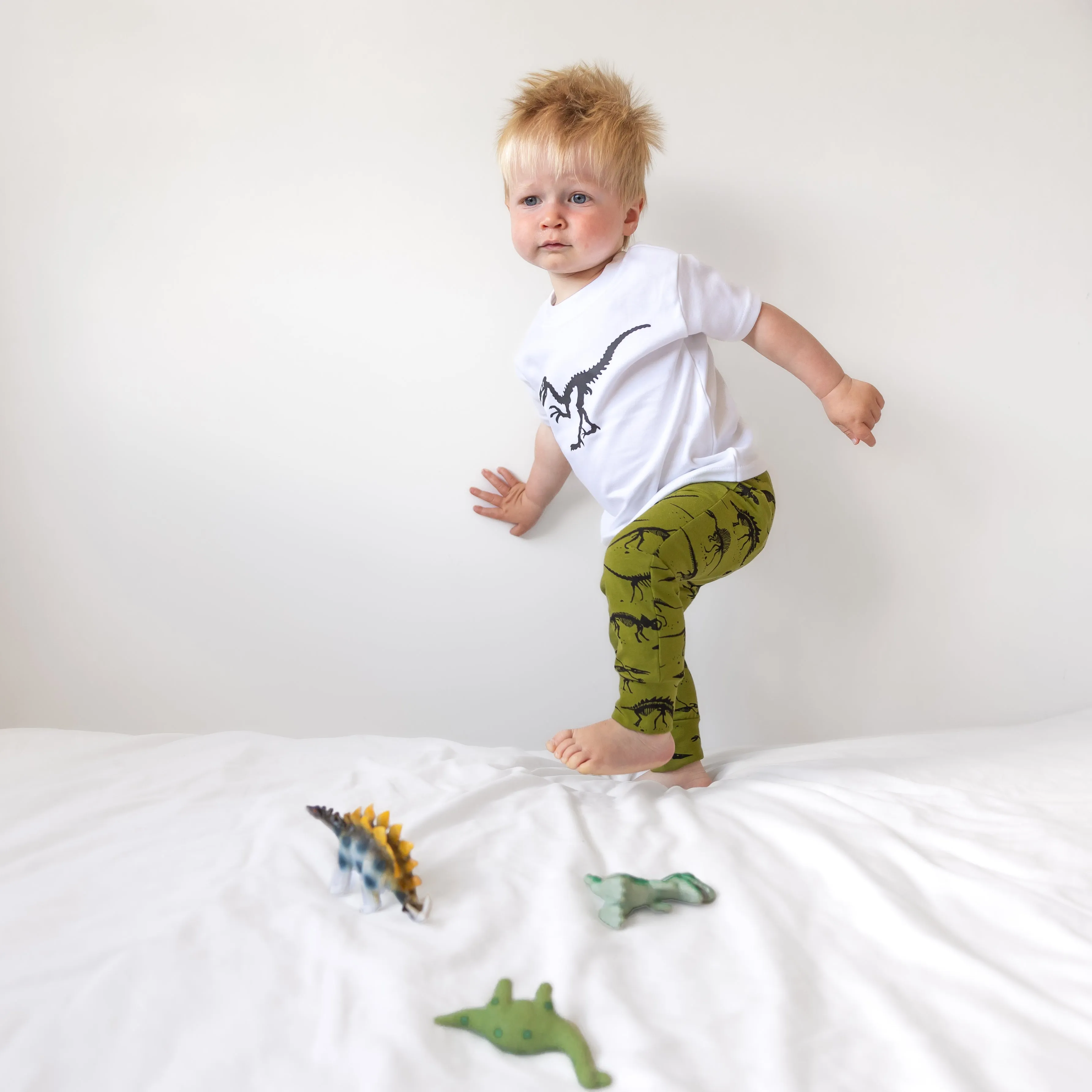 Khaki Dino Leggings 0-9 Years