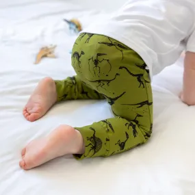 Khaki Dino Leggings 0-9 Years