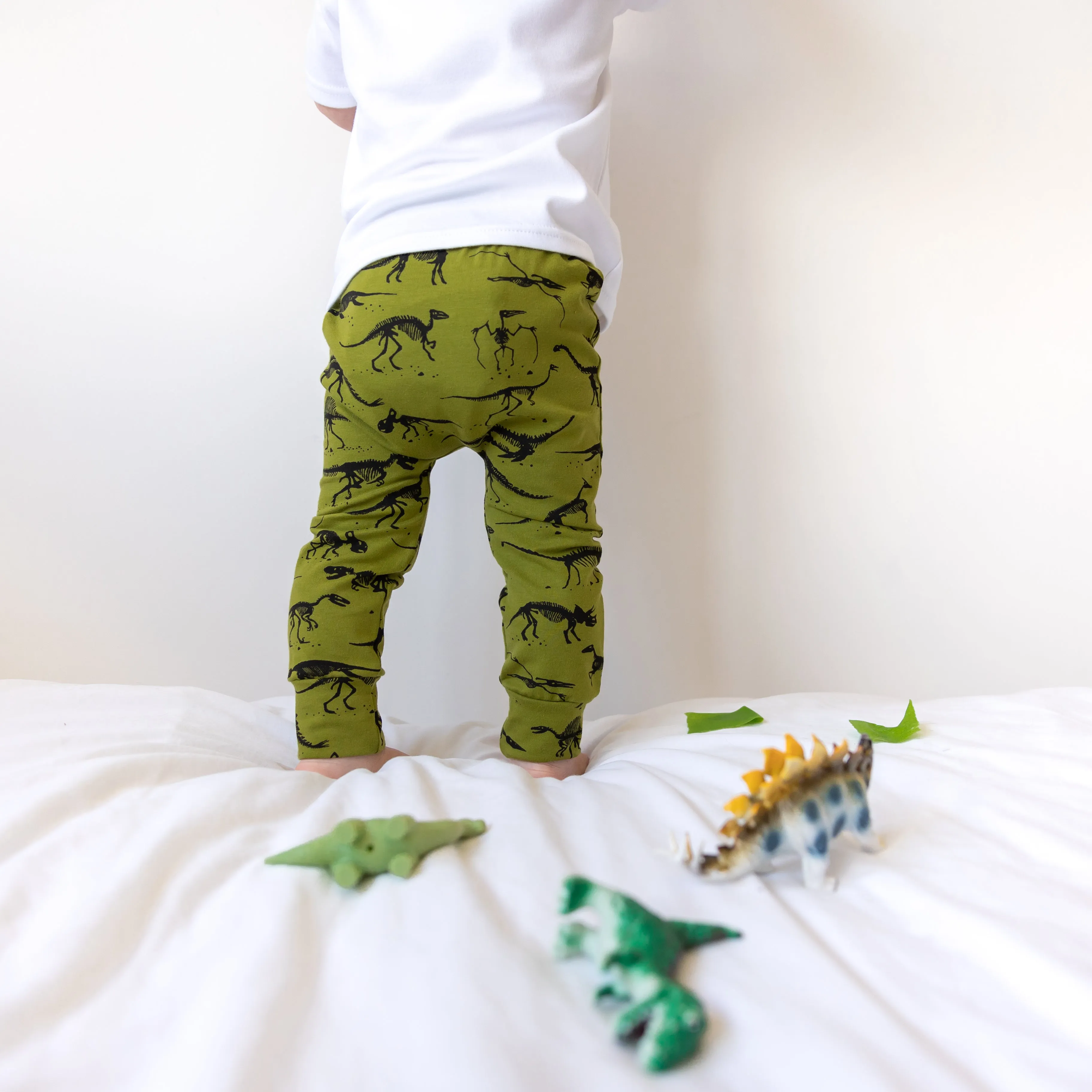 Khaki Dino Leggings 0-9 Years