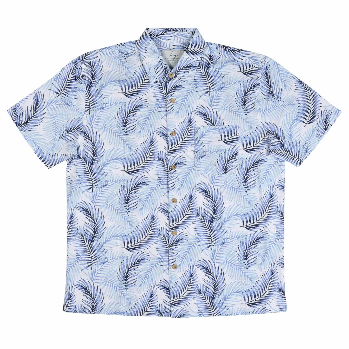 Kingston Grange Blue Fern Bamboo Shirt