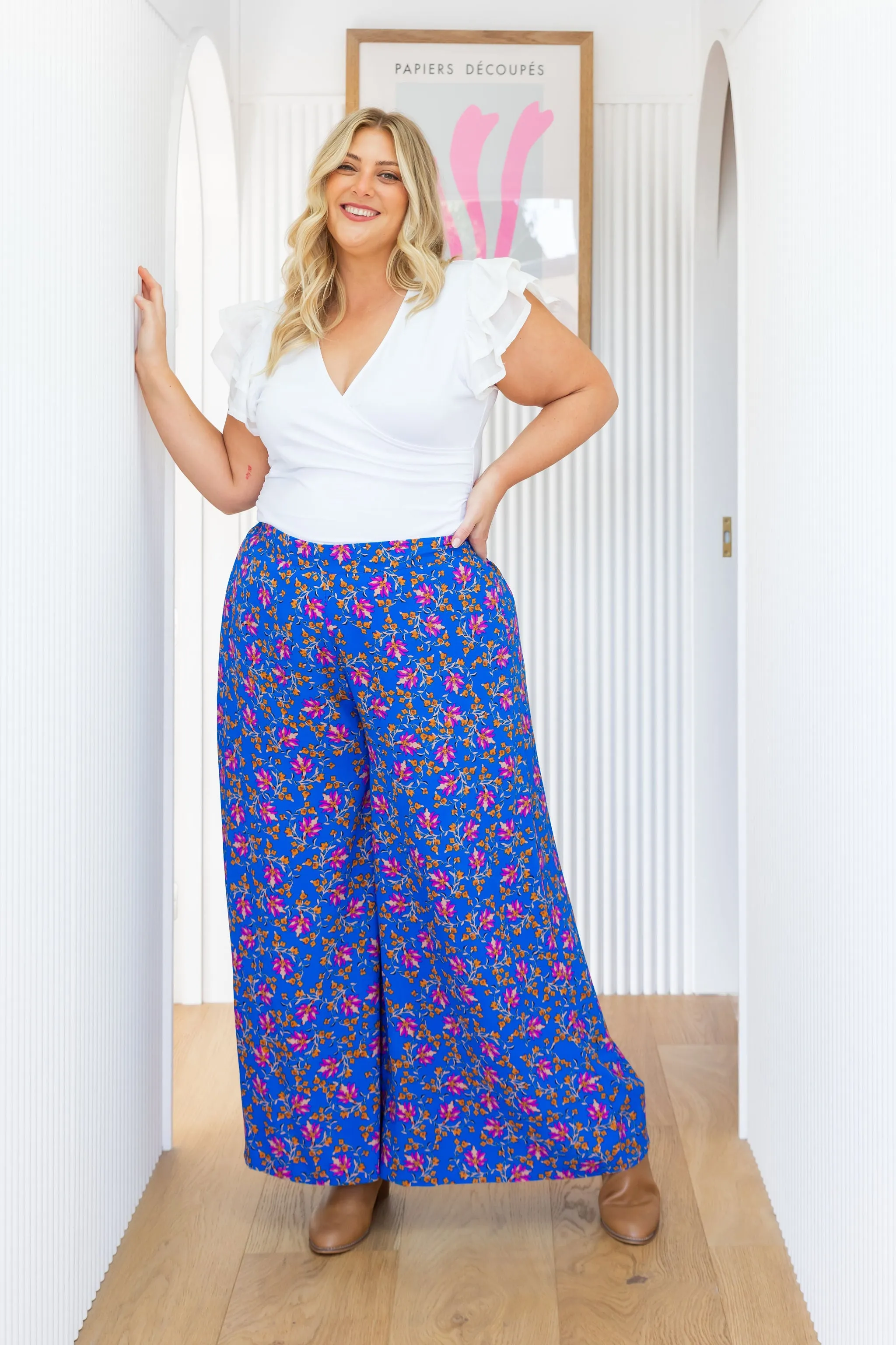 Larsa Pants in Winter Blooms