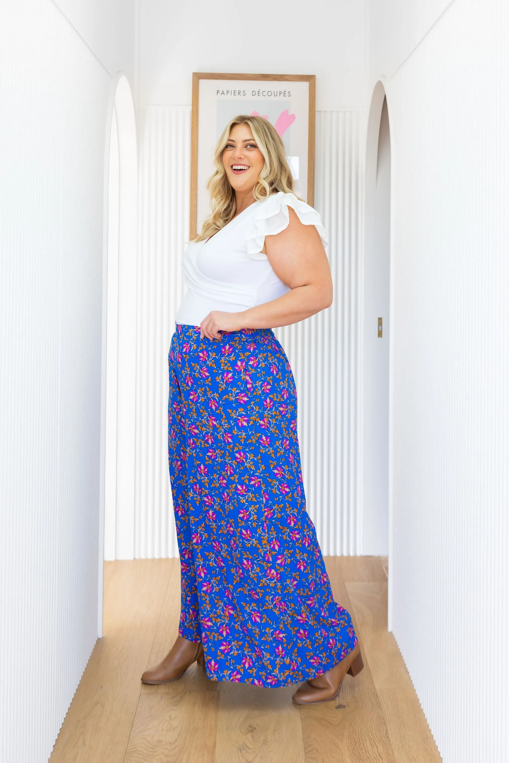 Larsa Pants in Winter Blooms