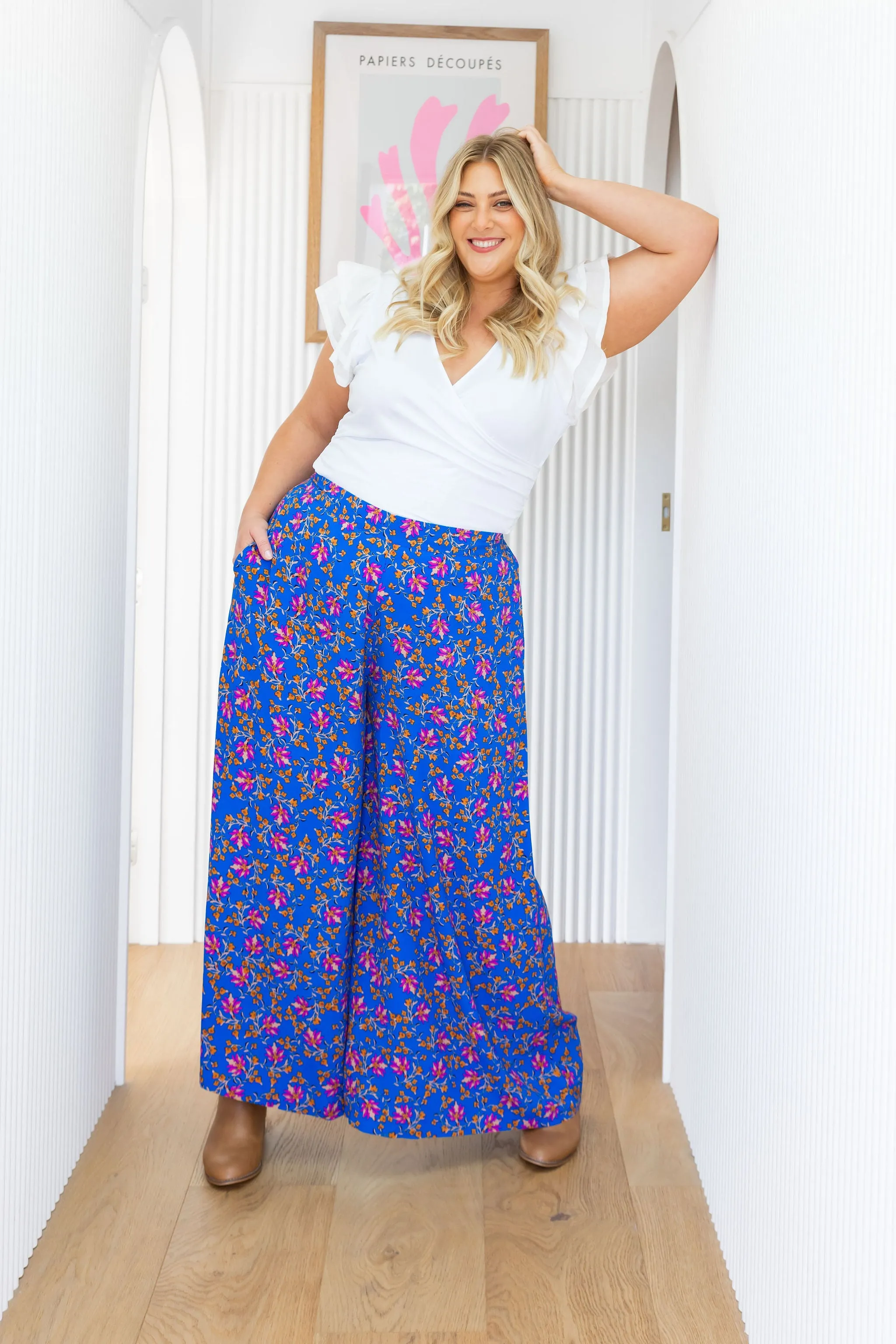 Larsa Pants in Winter Blooms