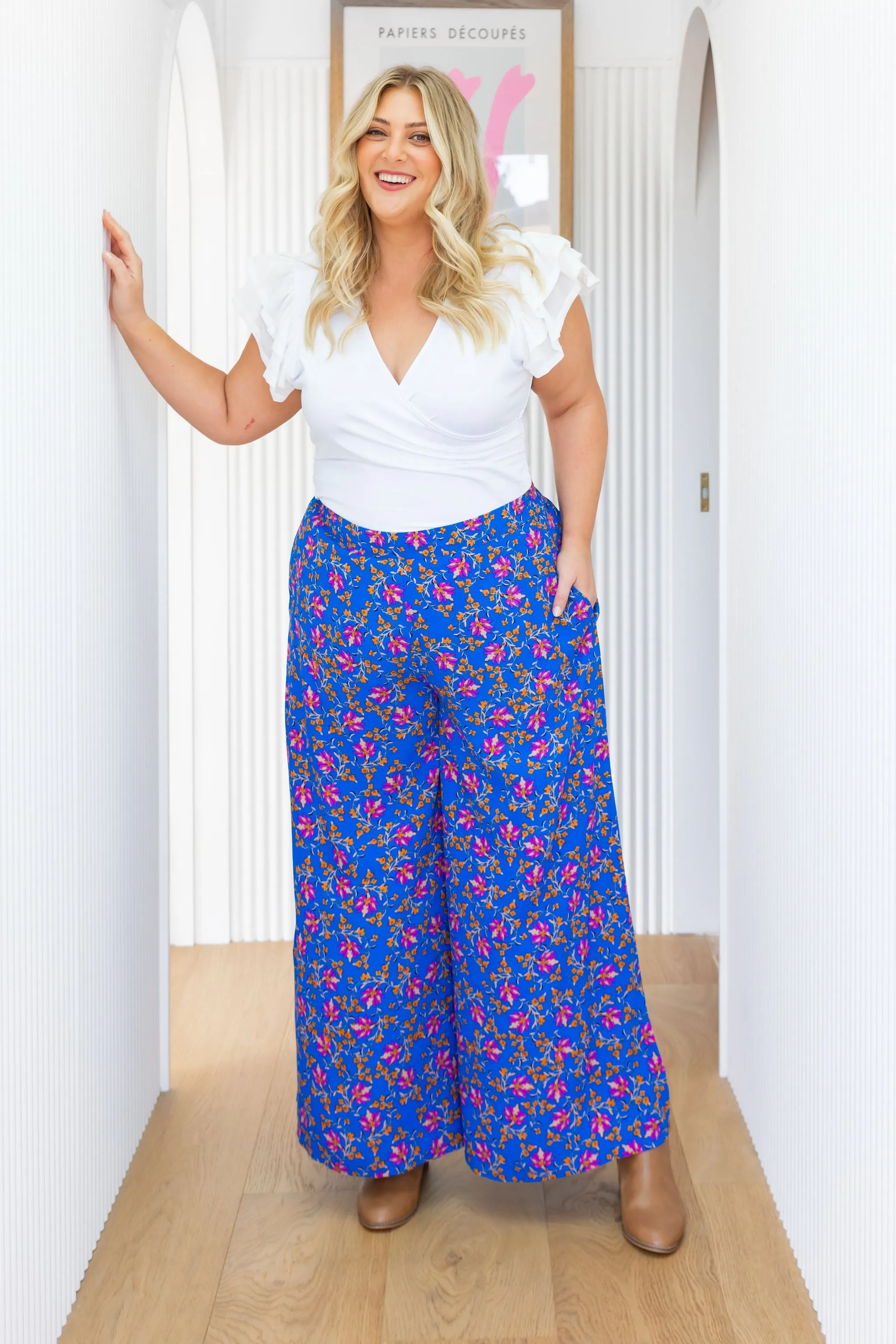 Larsa Pants in Winter Blooms