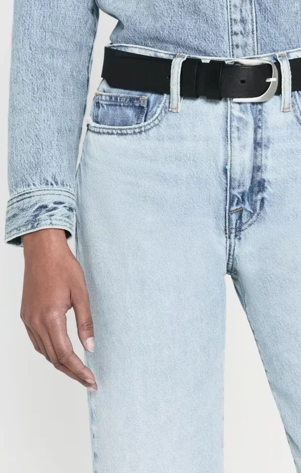 Le Jane Crop Bite Hem in Fizz Indigo