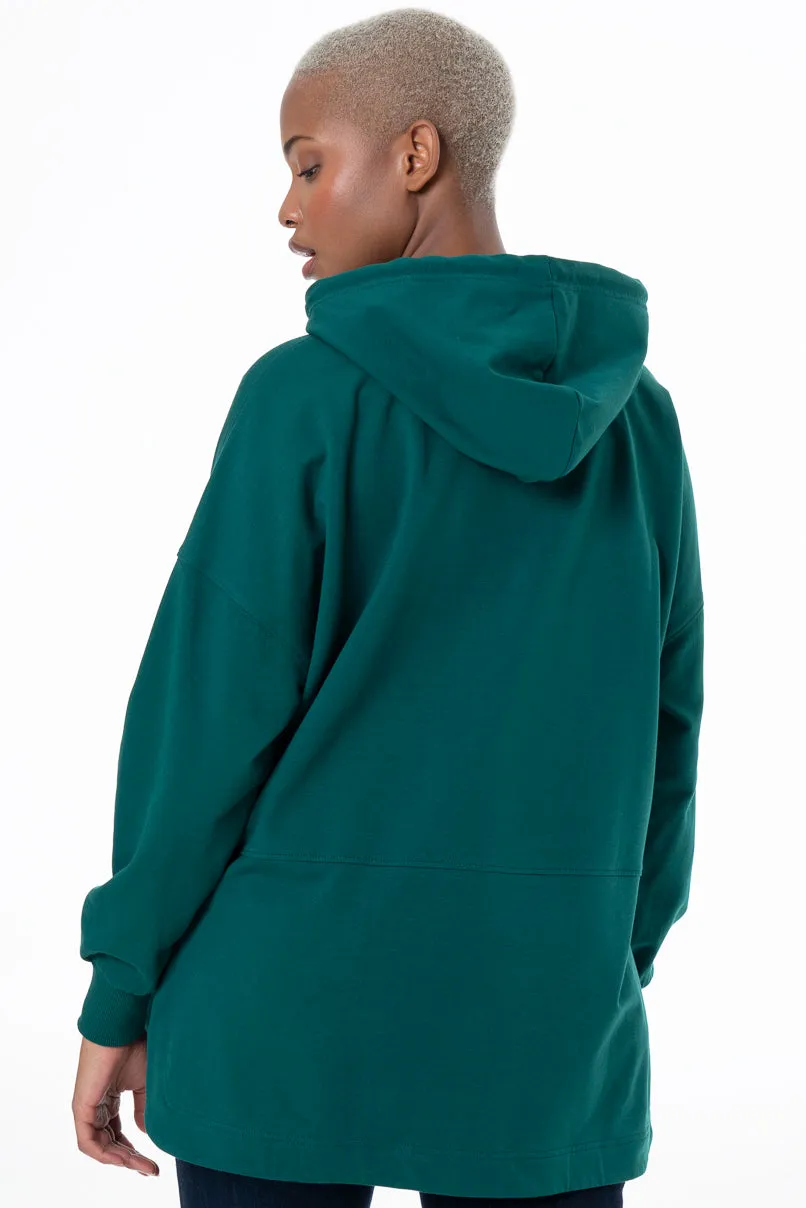 Longer Length Hoodie _ 146917 _ Green