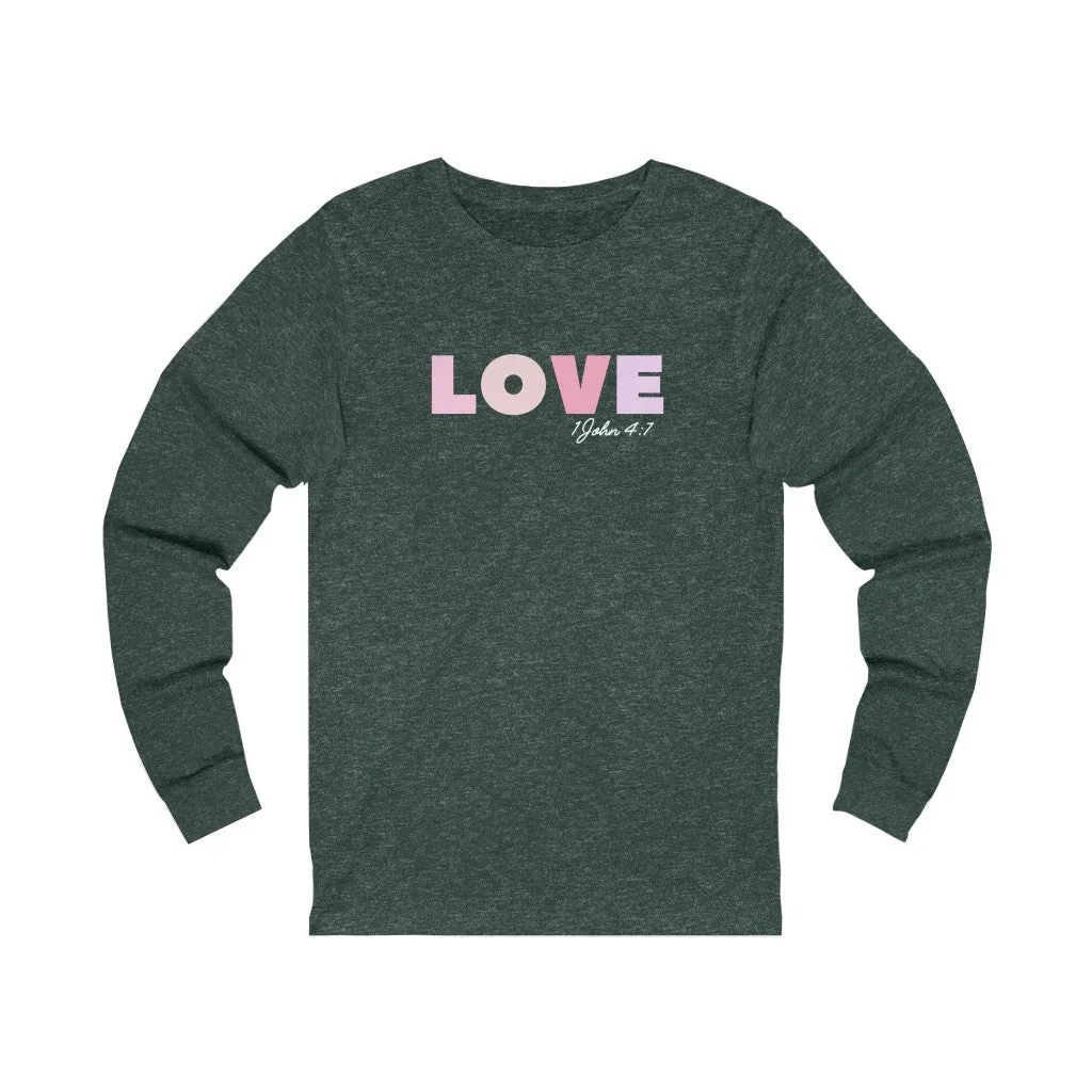 Love (Pink Tones) Unisex Jersey Long Sleeve Tee