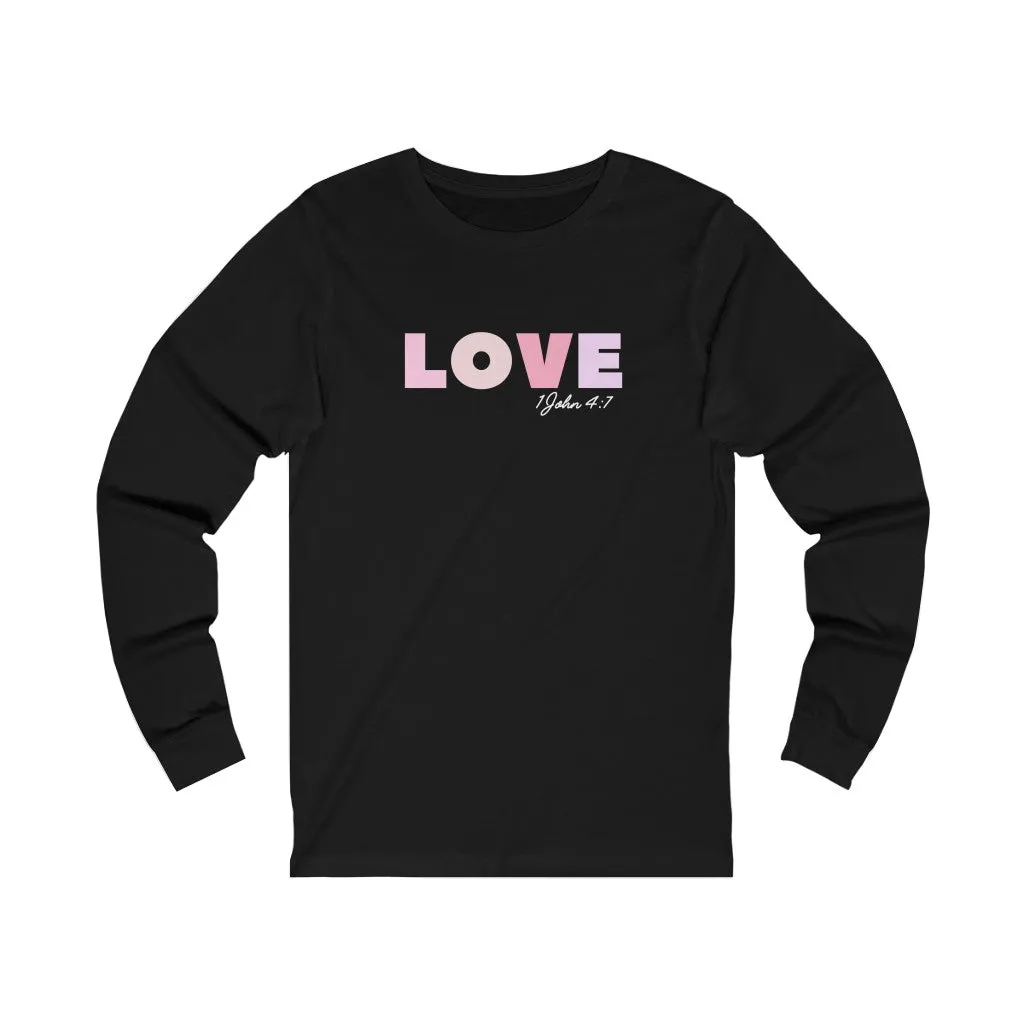 Love (Pink Tones) Unisex Jersey Long Sleeve Tee