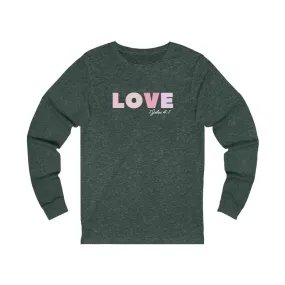 Love (Pink Tones) Unisex Jersey Long Sleeve Tee