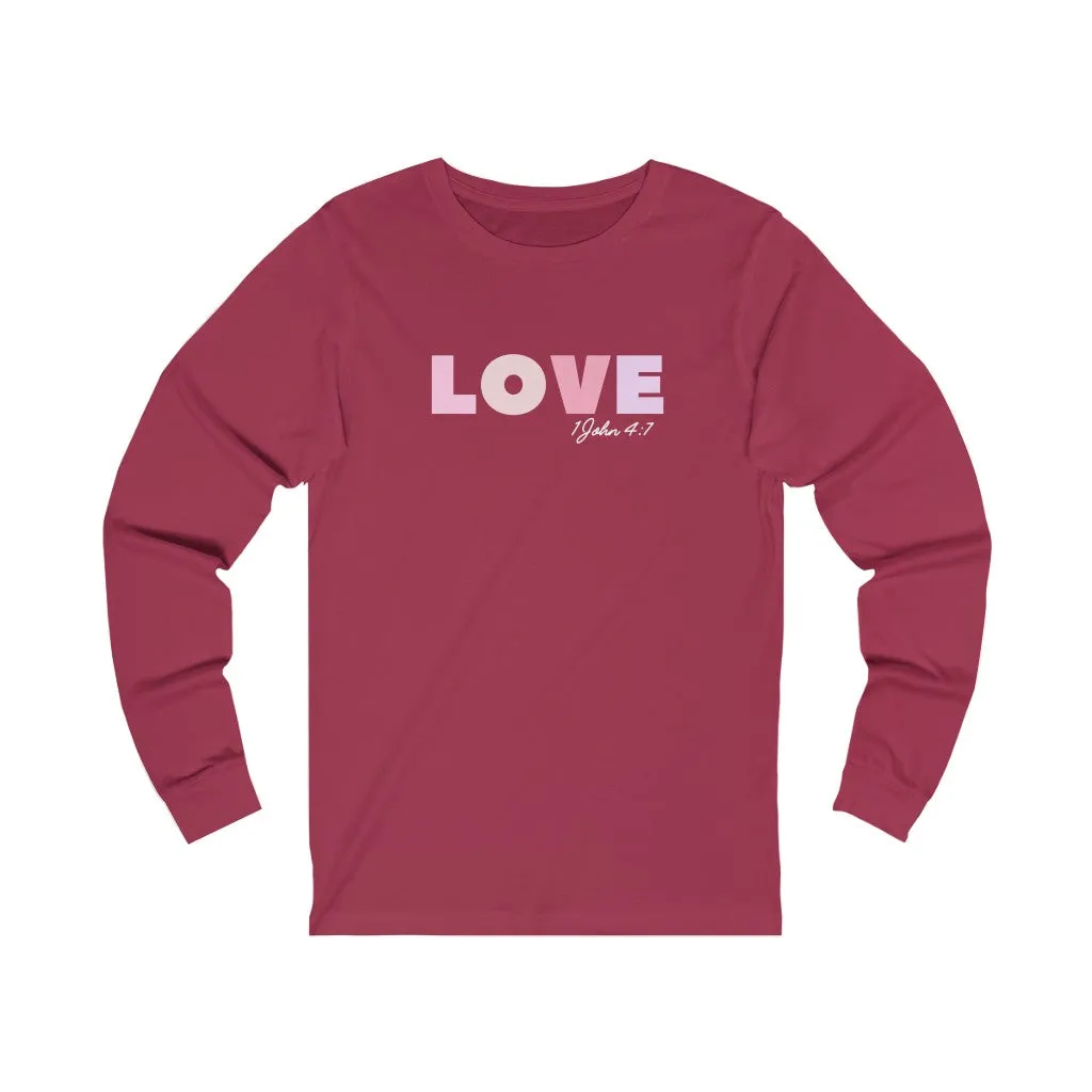 Love (Pink Tones) Unisex Jersey Long Sleeve Tee