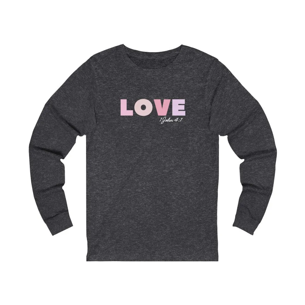 Love (Pink Tones) Unisex Jersey Long Sleeve Tee