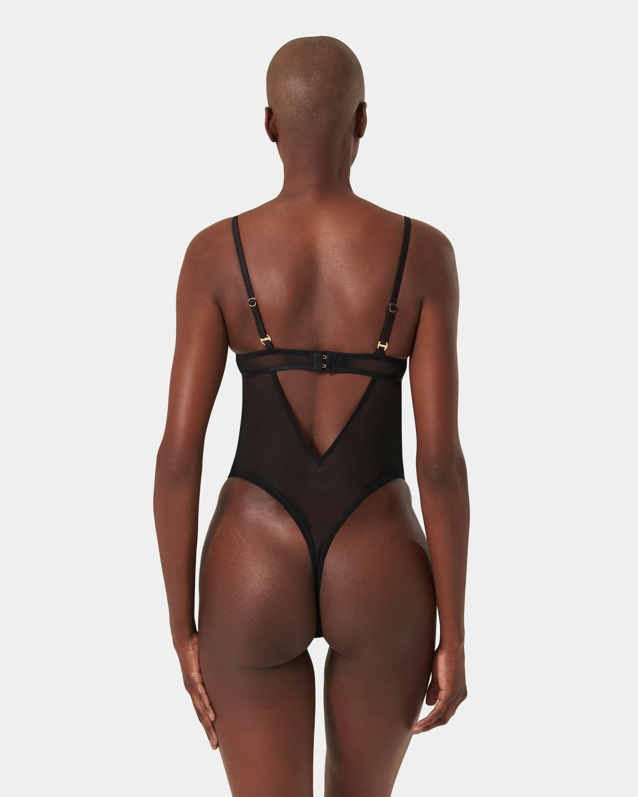 Madeline Wired Bodysuit Black