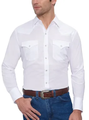 Men's Ely Cattleman Long Sleeve Solid Western Snap Shirt