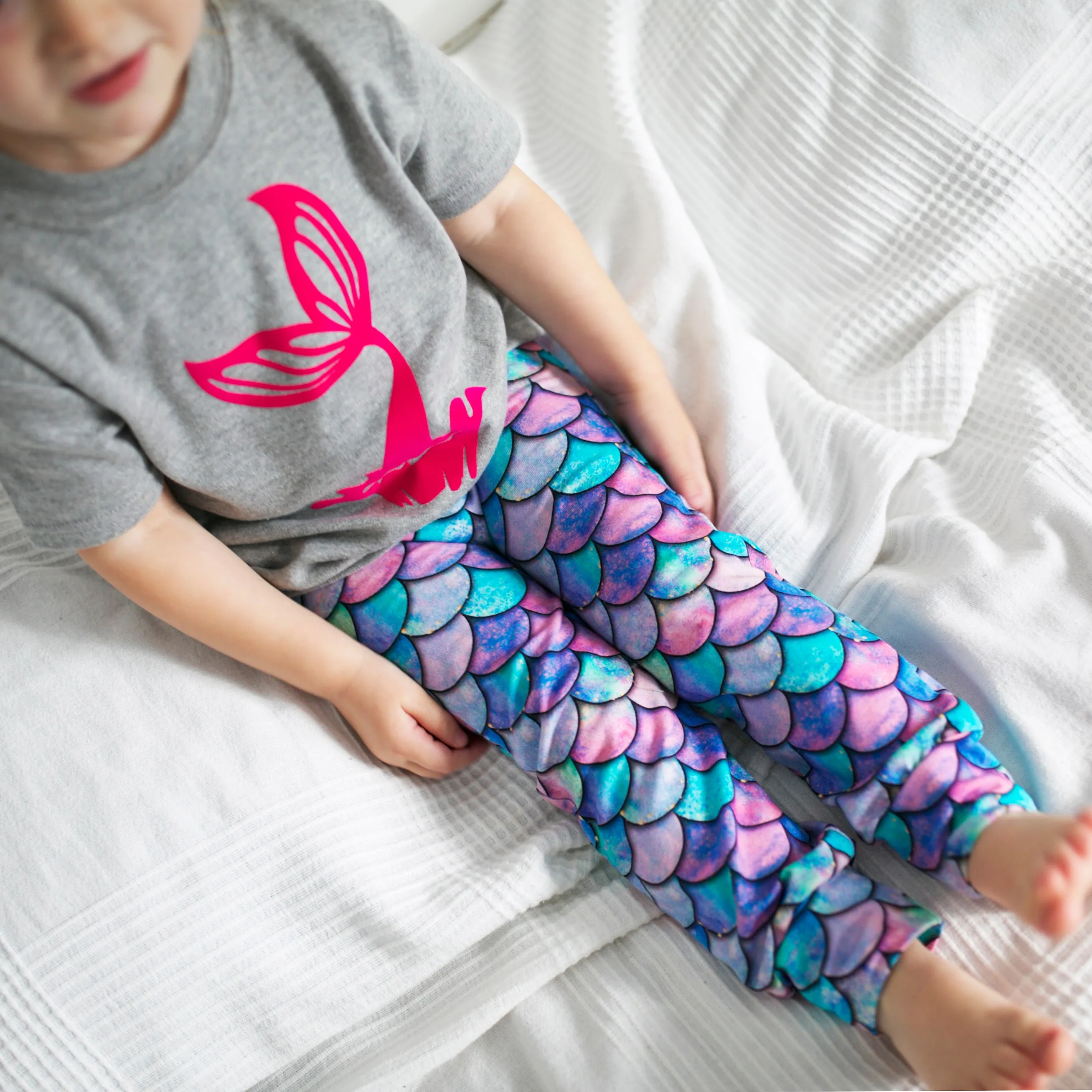 Mermaid Child & Baby Leggings 0-9 Years