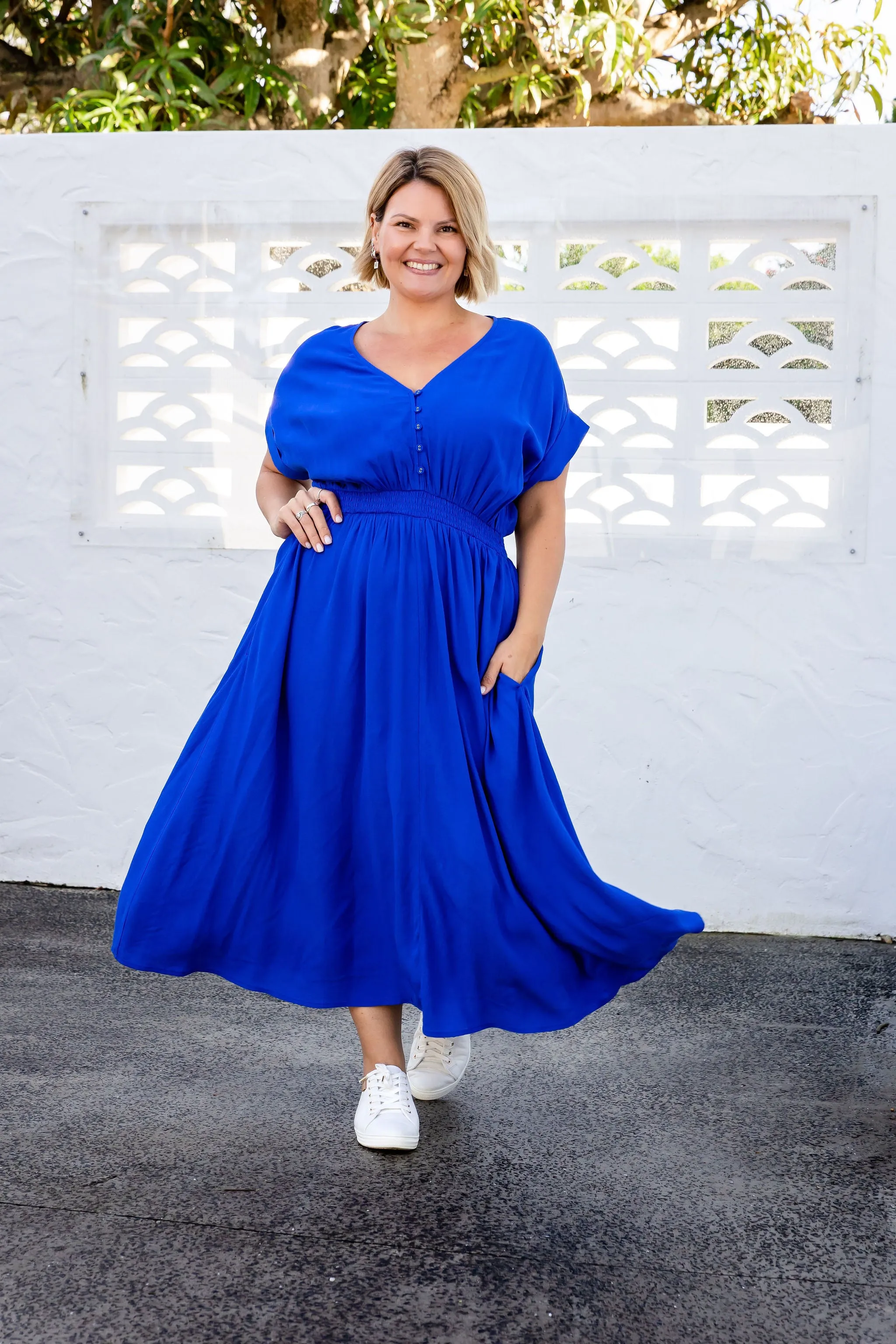 Millie Dress in Cobalt