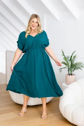 Millie Dress in Forest Green