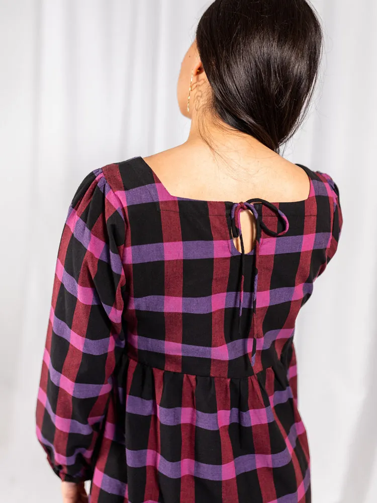 Nico Mini Dress - Ultra Violet Plaid