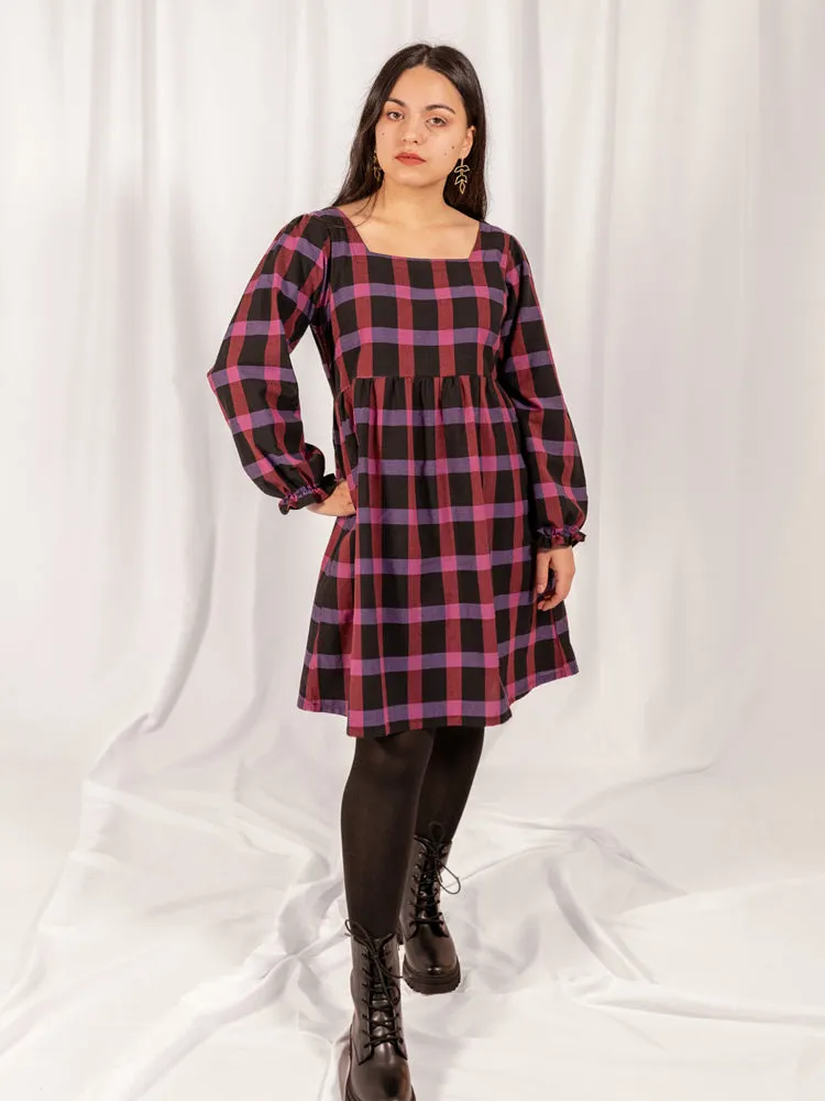 Nico Mini Dress - Ultra Violet Plaid