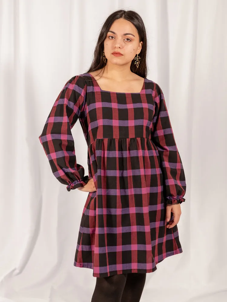 Nico Mini Dress - Ultra Violet Plaid