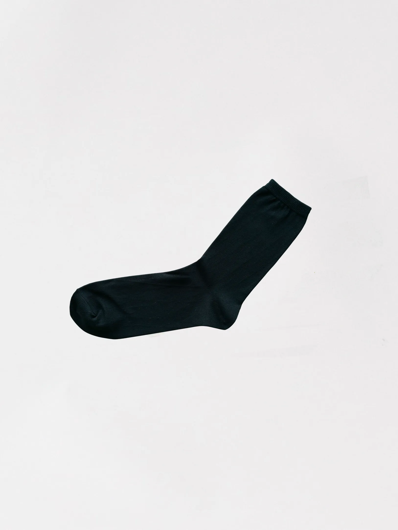 Nishiguchi Kutsushita, Egyptian Cotton Plain Socks, Black