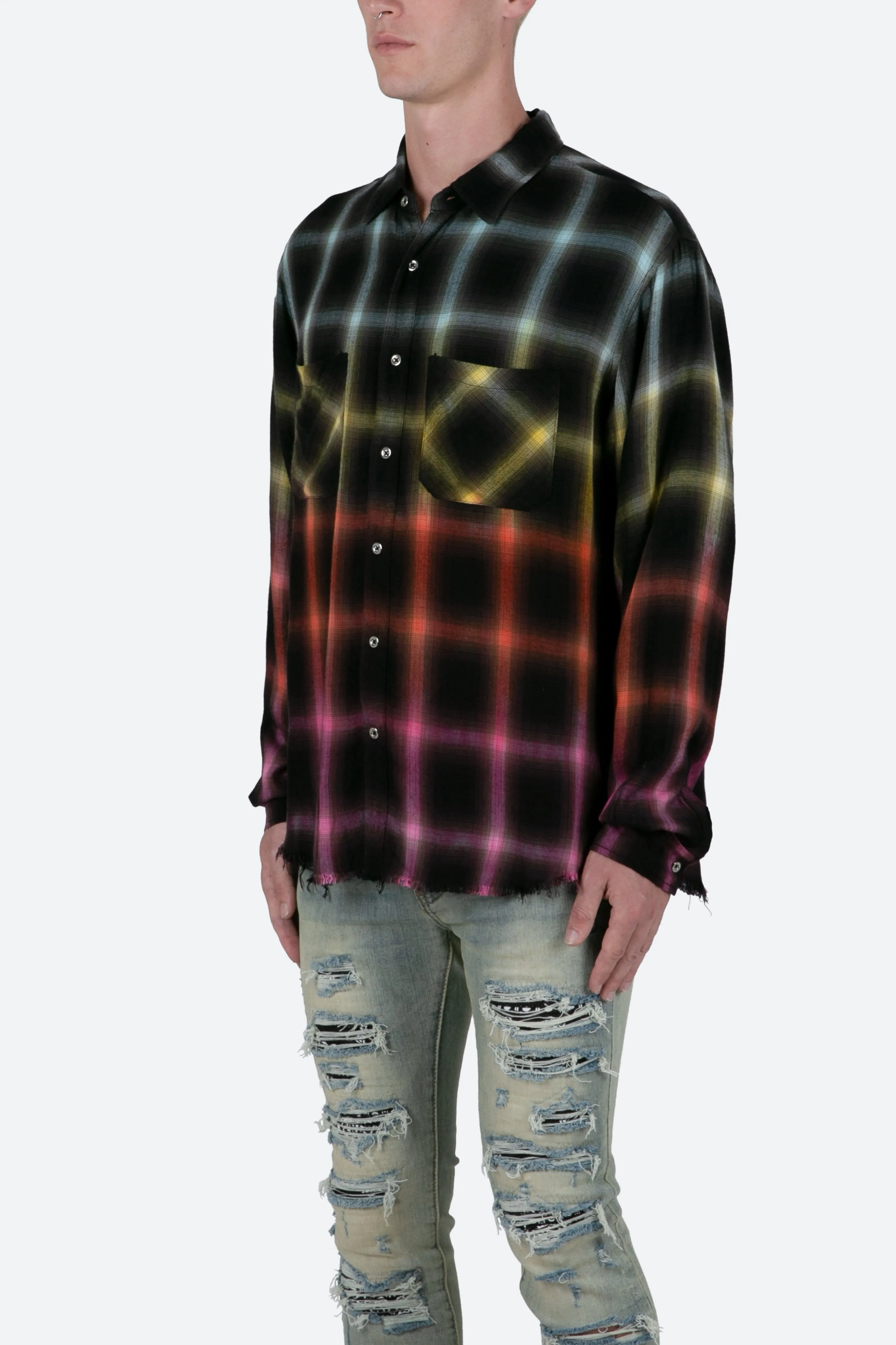 Ombre Flannel Shirt - Multi