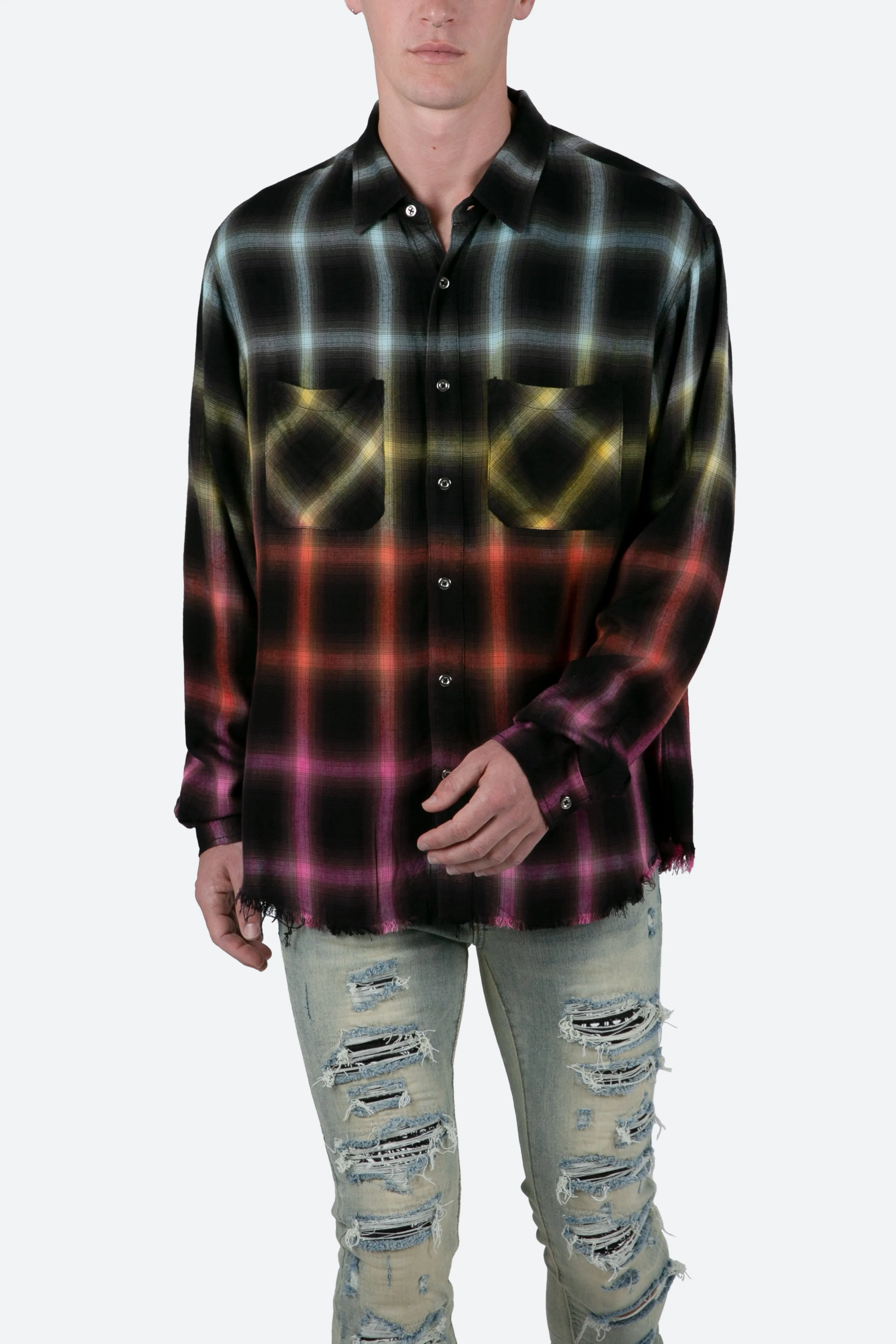 Ombre Flannel Shirt - Multi