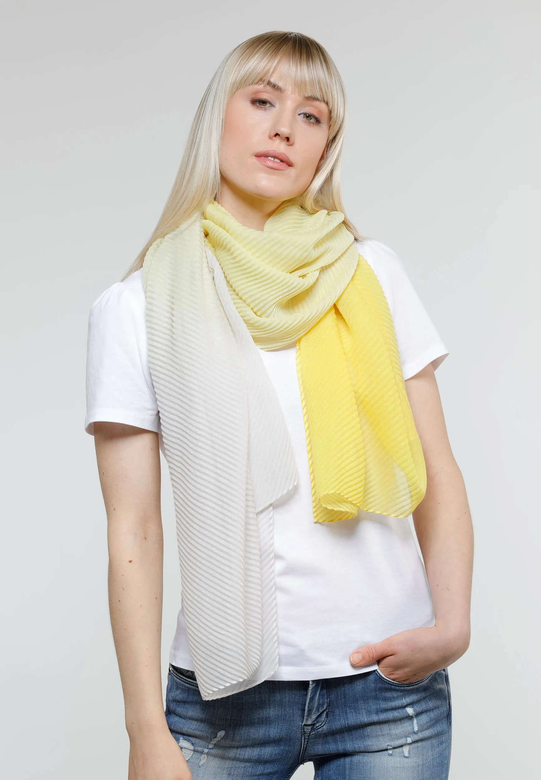 Ombre Polyester Plissé Wrap