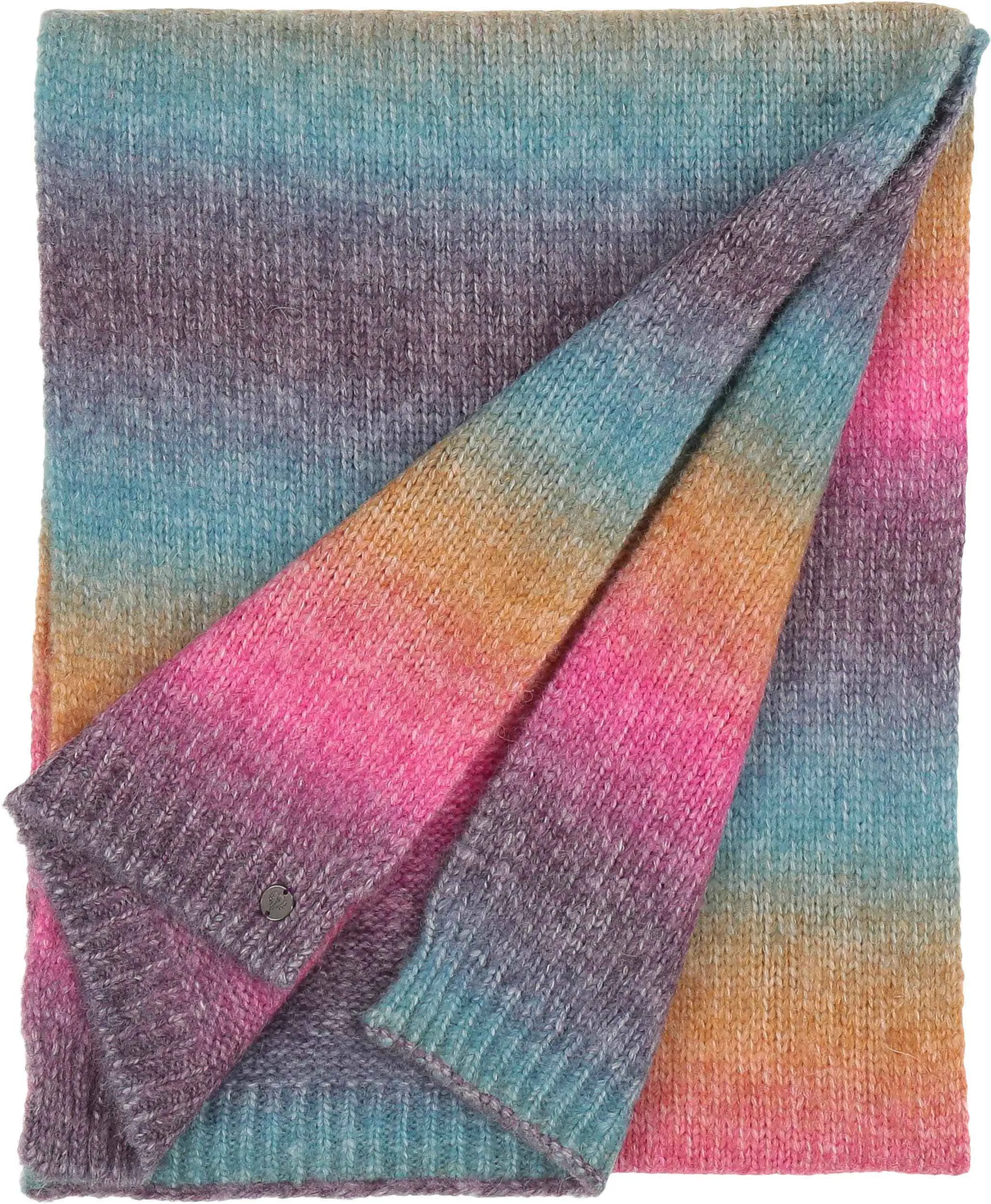 Ombre Stripe Knit Scarf