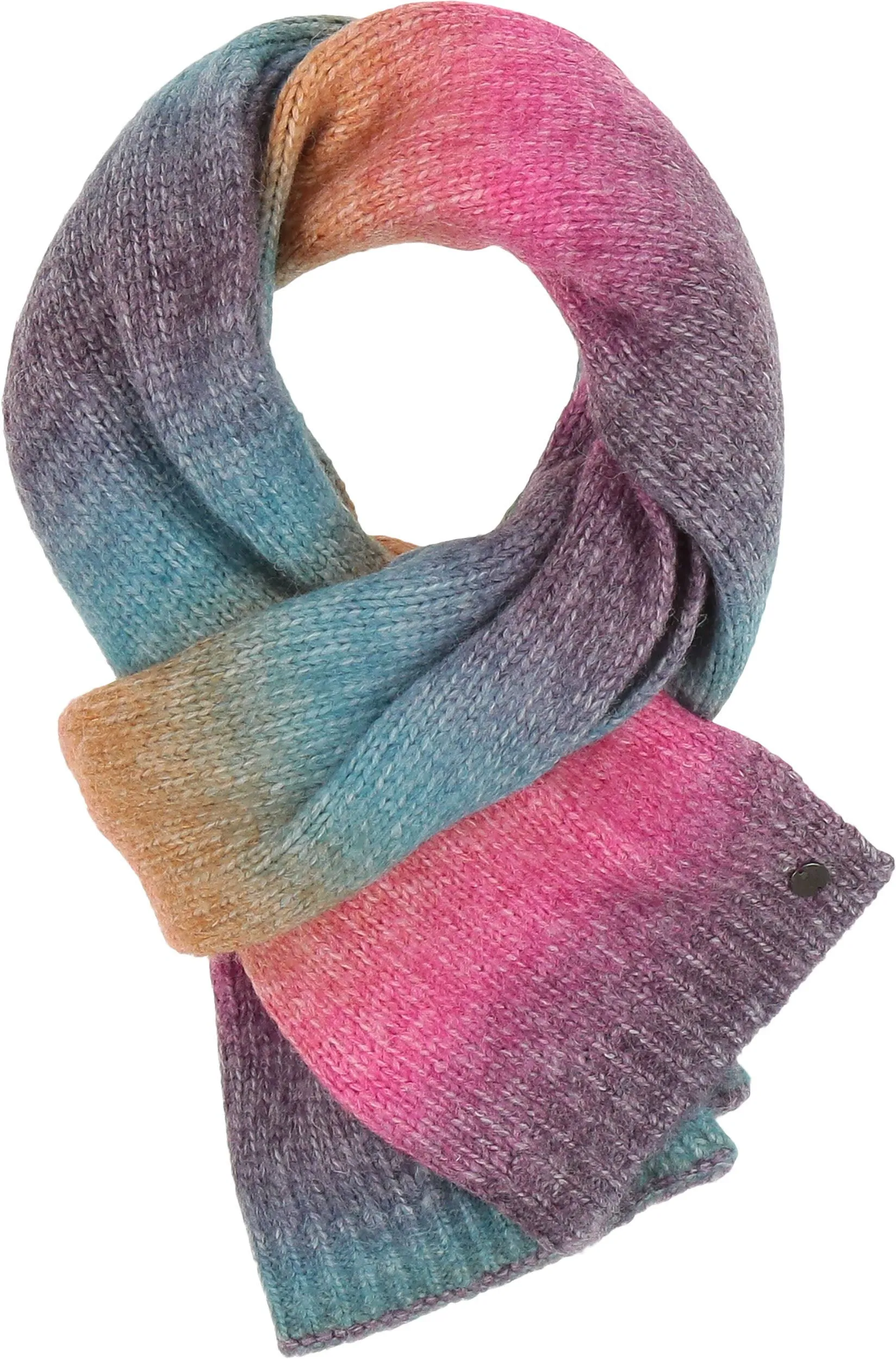 Ombre Stripe Knit Scarf