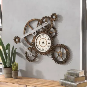 Pacocia Oversized Novelty Bronze/Gray Vintage Wall Clock