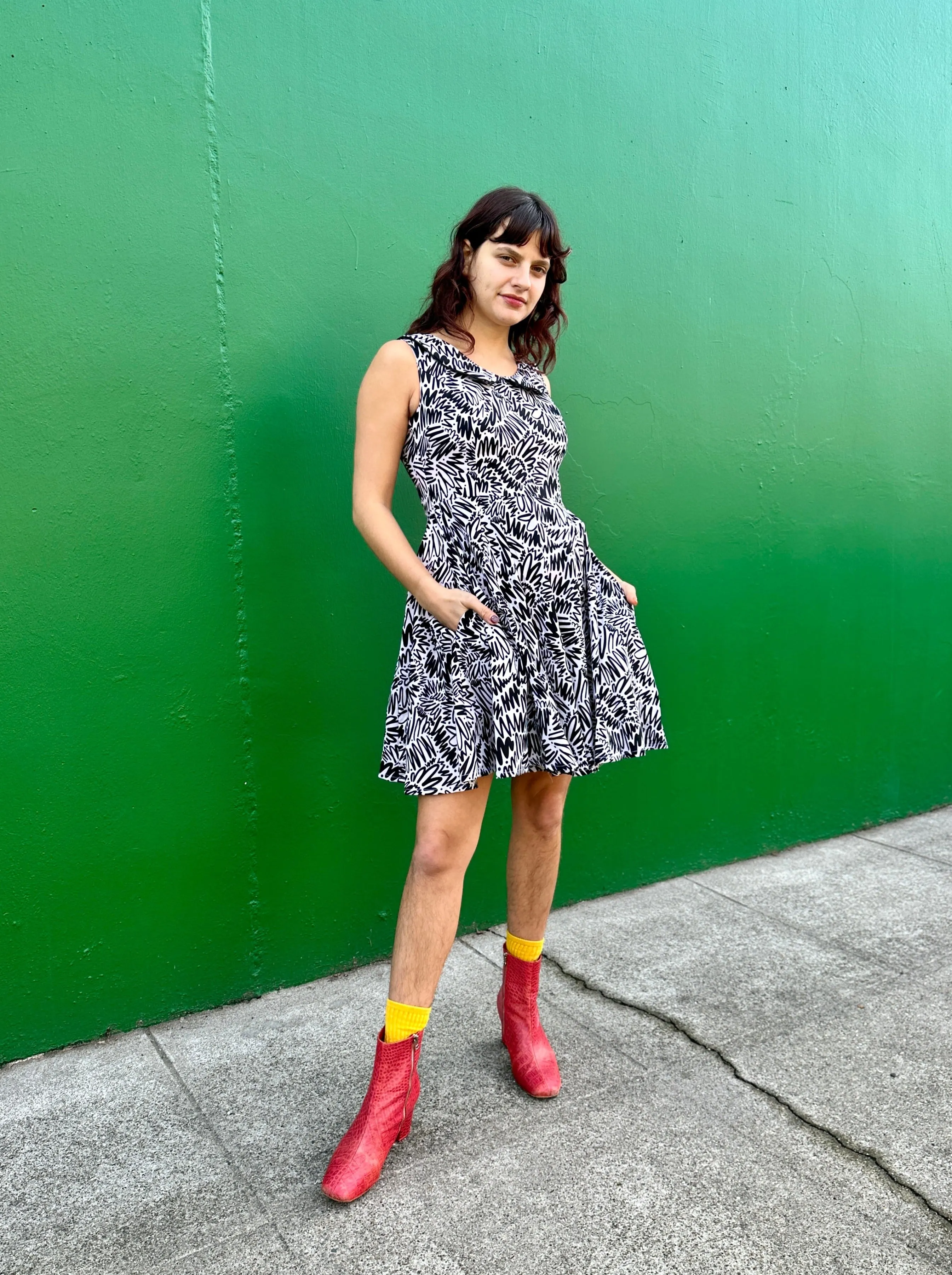 Peter Pan Dress Zig Zag