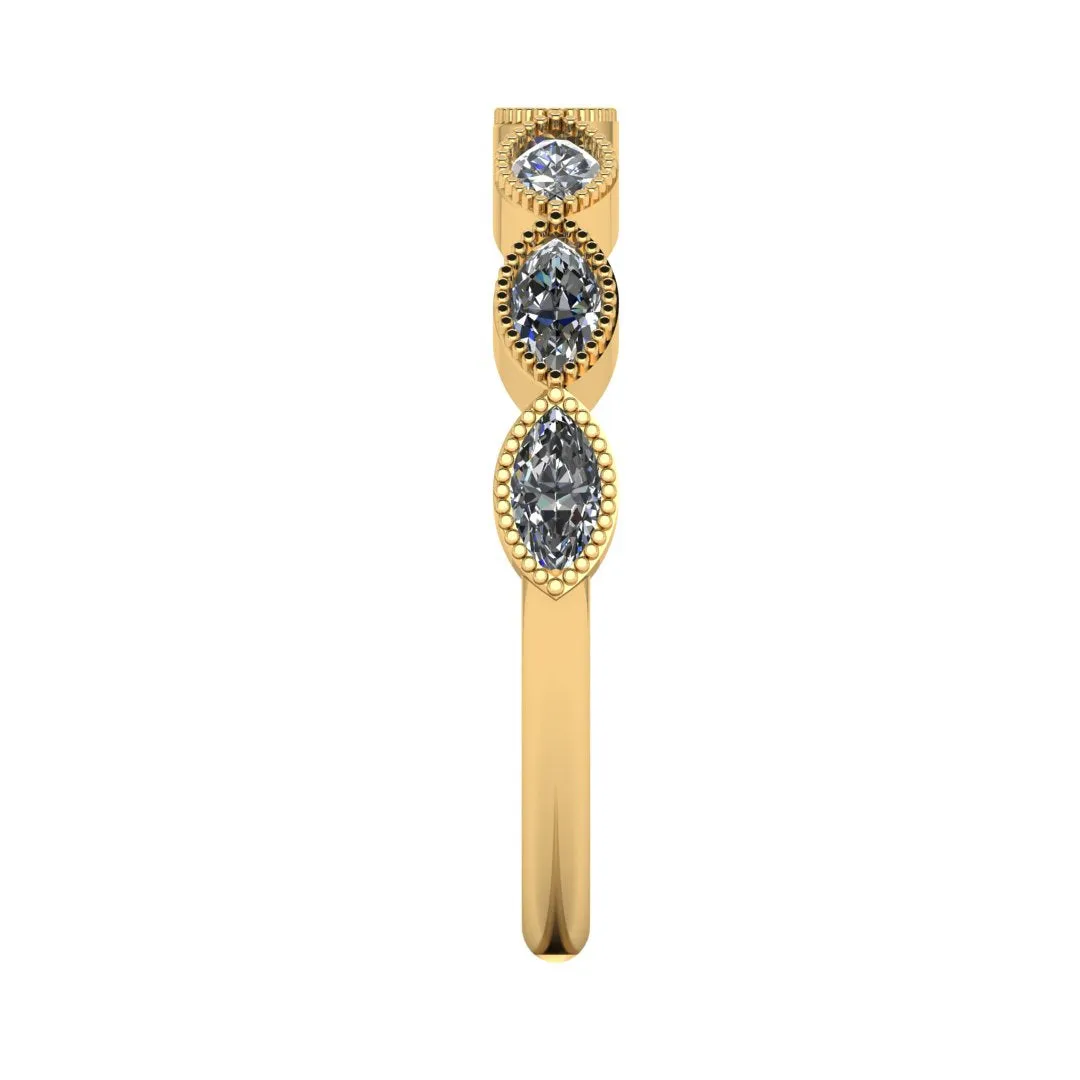 "Rhea" Marquise Row 0.60ct Diamond Half Eternity Ring ET6