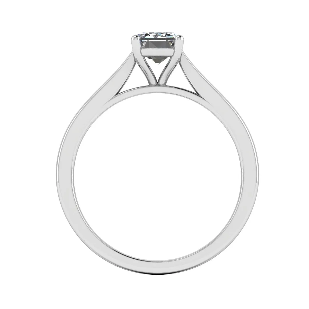 "Zola" Solitaire Emerald Cut Diamond Engagement Ring SSEC08