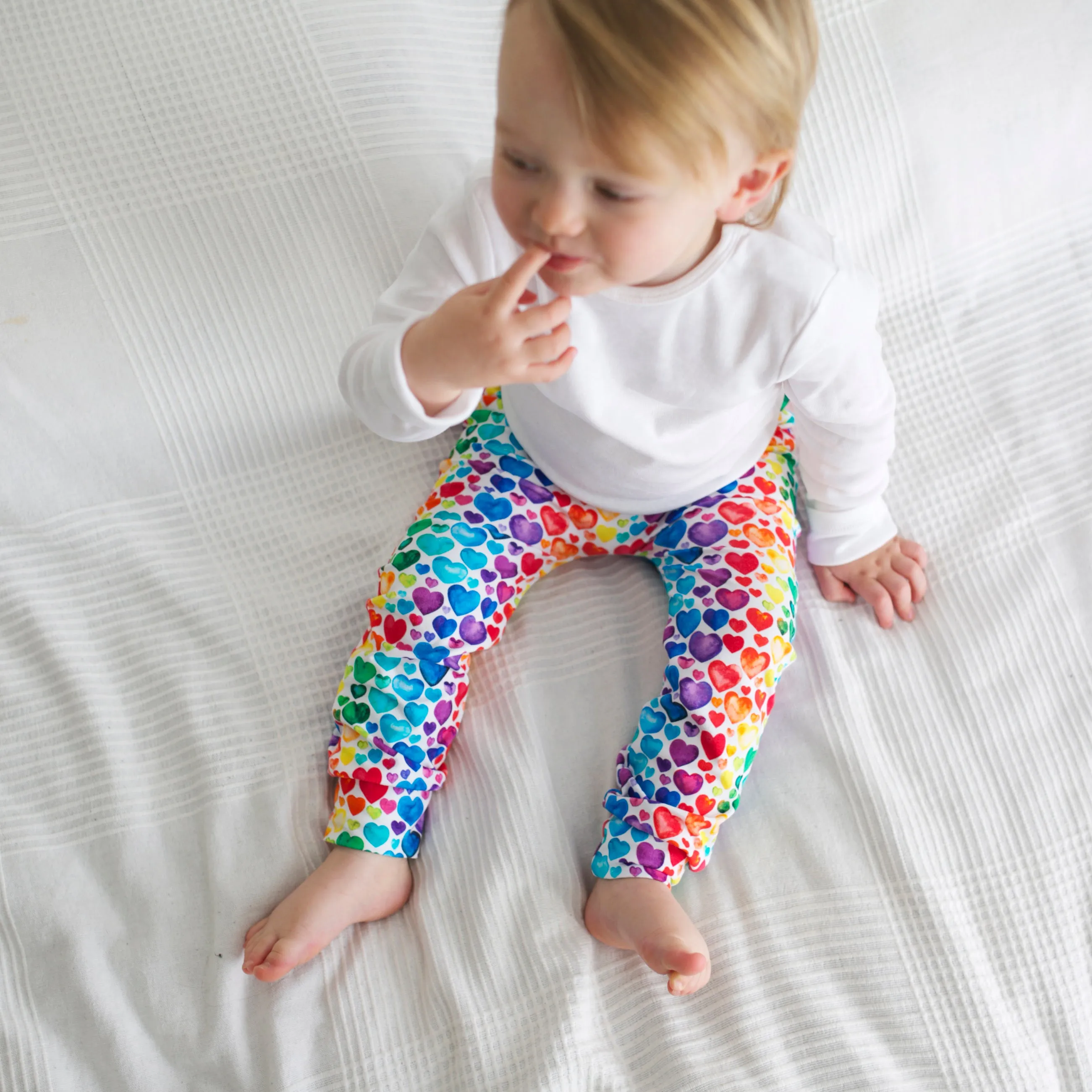 Rainbow heart print Leggings 0-9 Years