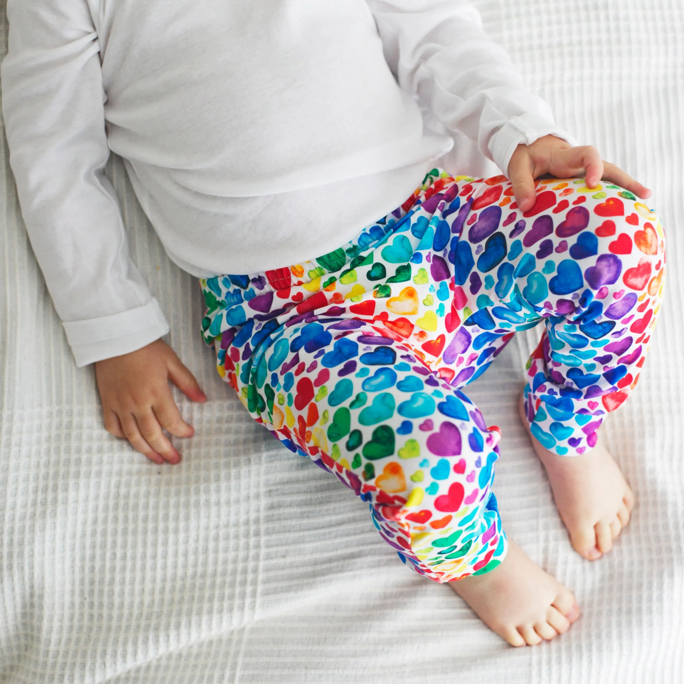 Rainbow heart print Leggings 0-9 Years