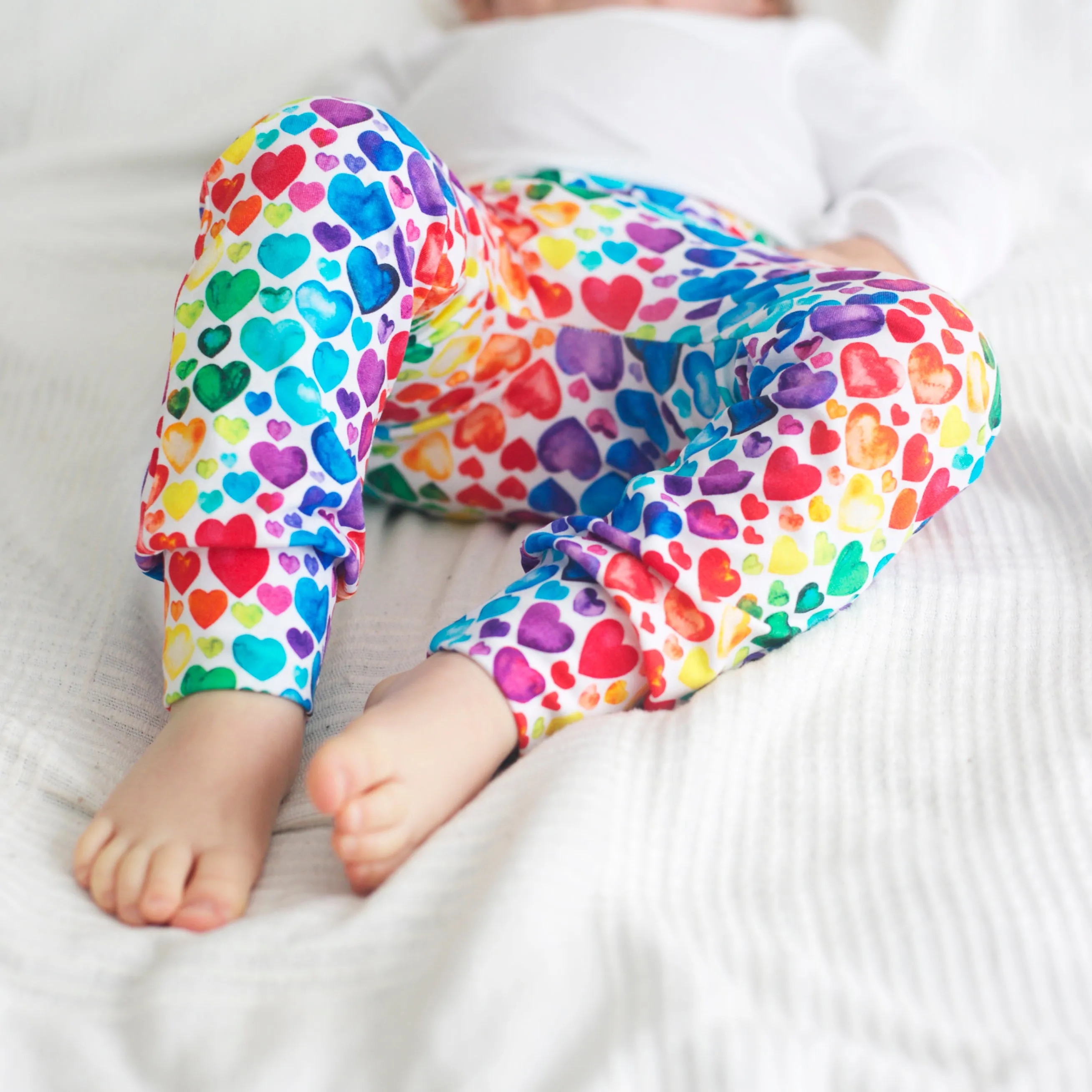 Rainbow heart print Leggings 0-9 Years