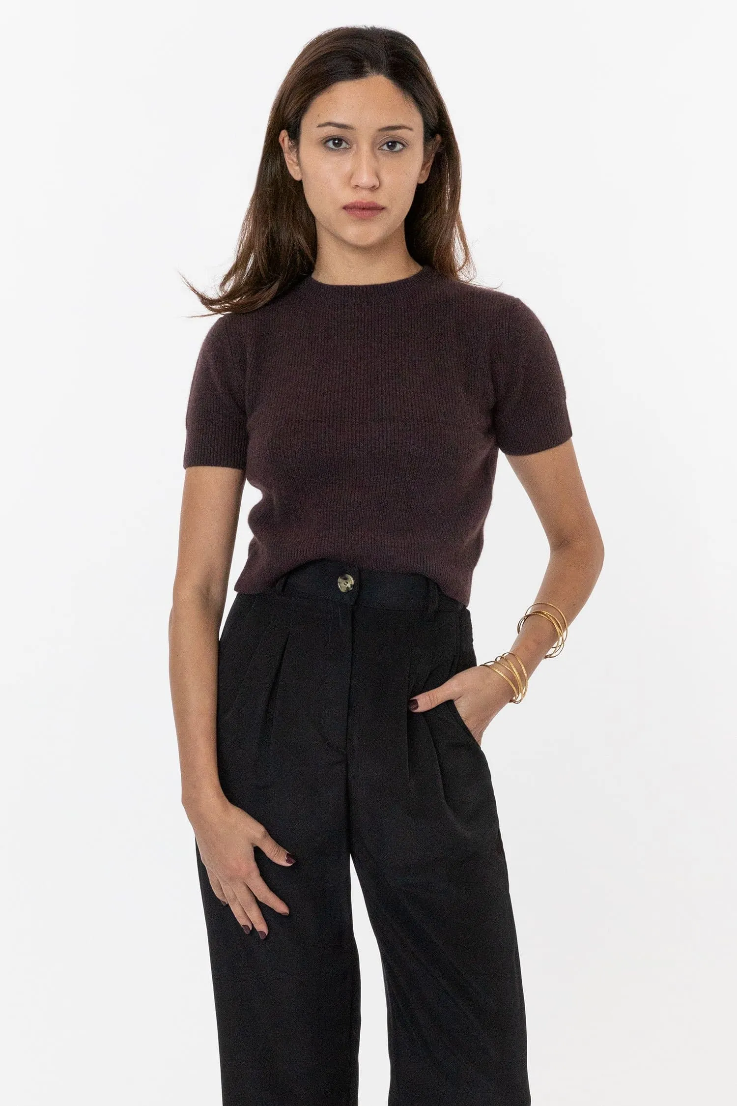 RFK381 - Cashmere Knit Crop Tee