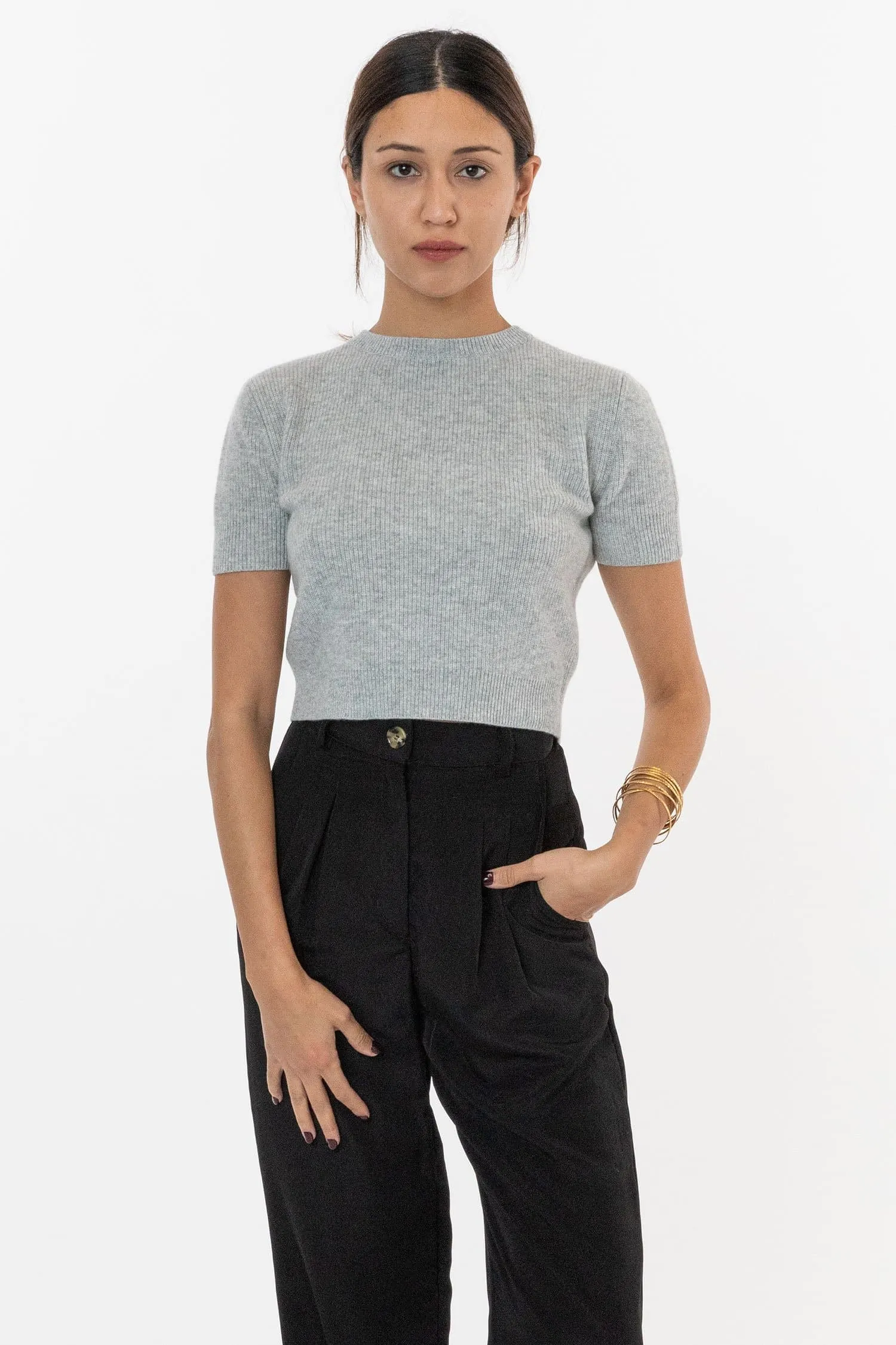 RFK381 - Cashmere Knit Crop Tee