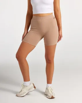 Rib High-Waist Biker Short