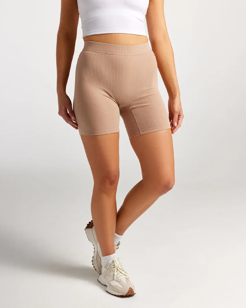 Rib High-Waist Biker Short