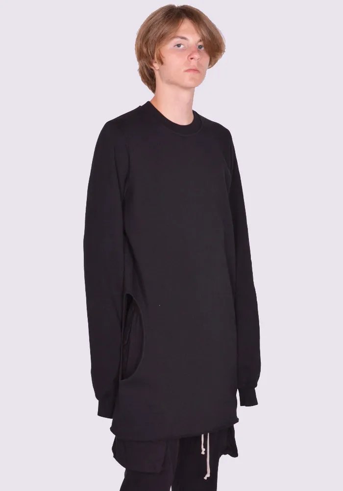 RICK OWENS DRKSHDW DU02D2268 2 F SWEATSHIRT BLACK (New Season FW24)