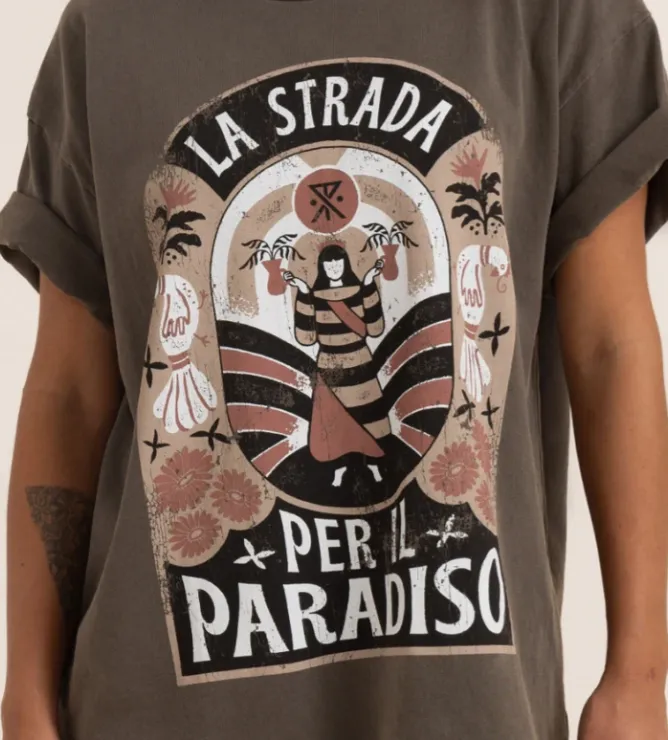 ROARK - Road To Paradise Oversized Premium Tee - Mocha