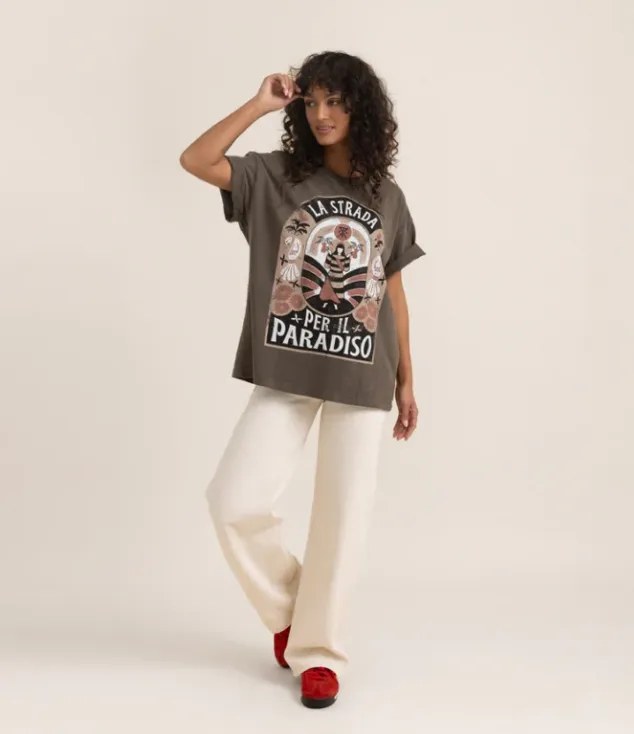 ROARK - Road To Paradise Oversized Premium Tee - Mocha